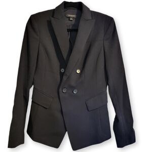 Ann Taylor Black Blazer Women’s Size 0 | Fitted Double Breasted Workwear